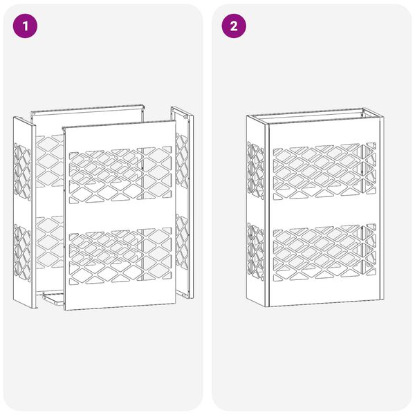 vidaXL Σταντ Ομπρέλας Μαύρο - 28x12x41 εκ. Χάλυβας