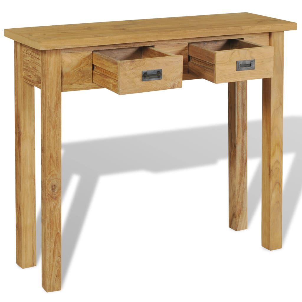 vidaXL Τραπέζι Κονσόλα 90 x 30 x 80 εκ. από Μασίφ Ξύλο Teak