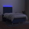 vidaXL &Kappa;&rho;&epsilon;&beta;ά&tau;&iota; Boxspring &mu;&epsilon; &Sigma;&tau;&rho;ώ&mu;&alpha; & LED &Mu;&pi;&lambda;&epsilon; 120x190&epsilon;&kappa;. &Upsilon;&phi;&alpha;&sigma;&mu;ά&tau;&iota;&nu;&omicron;