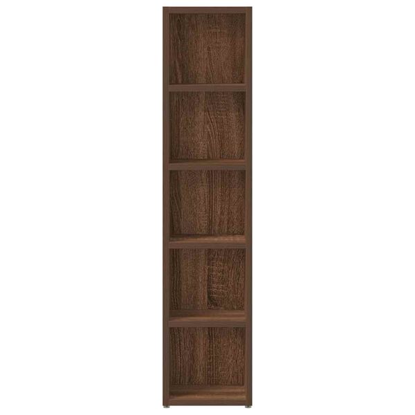 vidaXL Ντουλάπια CD 2 τεμ. Καφέ δρυς 21x16x93,5 εκ Επεξεργασμένο Ξύλο