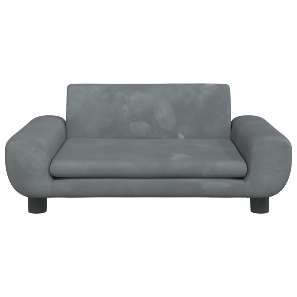 vidaXL Καναπές Παιδικός Σκούρο Γκρι 70 x 45 x 33 εκ. από Βελούδο