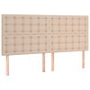 vidaXL Κρεβάτι Boxspring με Στρώμα Καπουτσίνο 180x200 εκ. Συνθ. Δέρμα