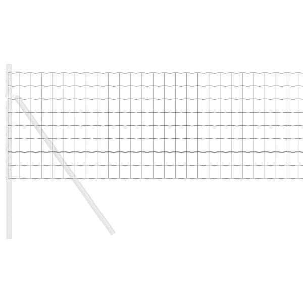 vidaXL Φράχτης Εuro Γκρι 0.4 x 50 μ. Σίδηρος με επικάλυψη PVC