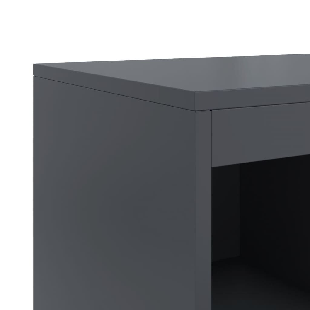 vidaXL Ντουλάπι Ανθρακί 100,5x39x107 εκ. από Ατσάλι