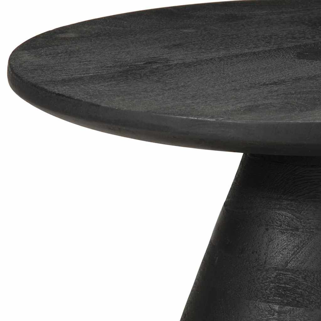 vidaXL Τραπεζάκι Μαύρο Ø50x40 cm από μασίφ ξύλο Mango
