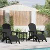 vidaXL Έπιπλα Χαλάρωσης Κήπου 2 pcs Μαύρο 74 x 82 x 90cm Πλαστικό