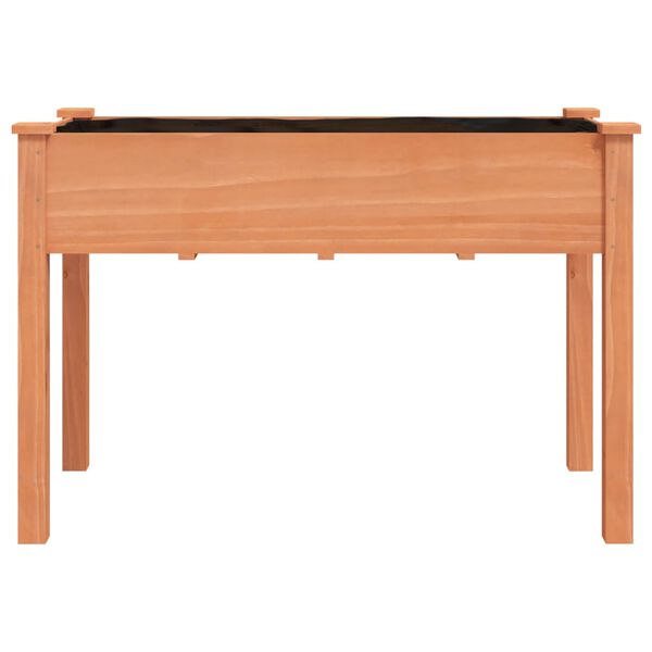 vidaXL Γλάστρα με Επένδυση Καφέ 118x59x76 εκ. από Μασίφ Ξύλο Ελάτης