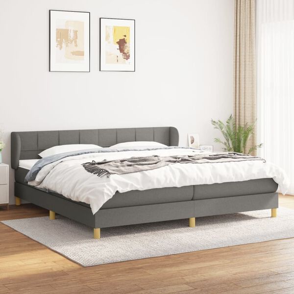 vidaXL &Kappa;&rho;&epsilon;&beta;ά&tau;&iota; Boxspring &mu;&epsilon; &Sigma;&tau;&rho;ώ&mu;&alpha; &Sigma;&kappa;&omicron;ύ&rho;&omicron; &Gamma;&kappa;&rho;&iota; 200x200 &epsilon;&kappa;. &Upsilon;&phi;&alpha;&sigma;&mu;ά&tau;&iota;&nu;&omicron;