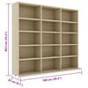 vidaXL Έπιπλο για CD Χρώμα Sonoma Δρυς 100x23x89,5 εκ. από Επεξ. Ξύλο