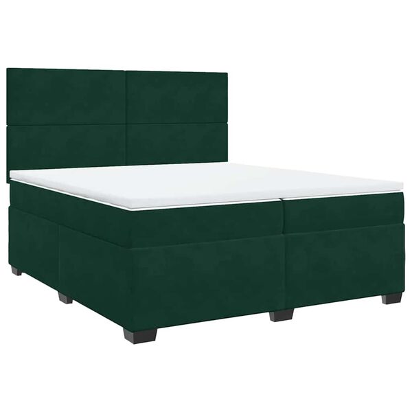 vidaXL &Kappa;&rho;&epsilon;&beta;ά&tau;&iota; Boxspring &mu;&epsilon; &Sigma;&tau;&rho;ώ&mu;&alpha; &Sigma;&kappa;&omicron;ύ&rho;&omicron; &Pi;&rho;ά&sigma;&iota;&nu;&omicron; 200x200&epsilon;&kappa;. &Beta;&epsilon;&lambda;&omicron;ύ&delta;&iota;&nu;&omicron;