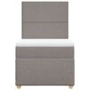 vidaXL Κρεβάτι Boxspring με Στρώμα Taupe 100 x 200 εκ. Υφασμάτινο