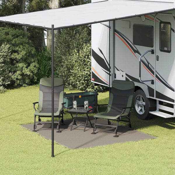 vidaXL Χαλκάκι Σκηνής Ανοιχτό γκρι 250 x 200 cm Πολυαιθυλένιο