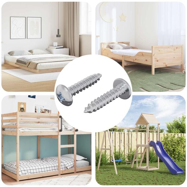 vidaXL &Xi;&upsilon;&lambda;&omicron;&beta;ί&delta;&epsilon;&sigmaf; 2 pcs &Alpha;&sigma;&eta;&mu;ί M4 x 20 mm &Alpha;&tau;&sigma;ά&lambda;&iota;