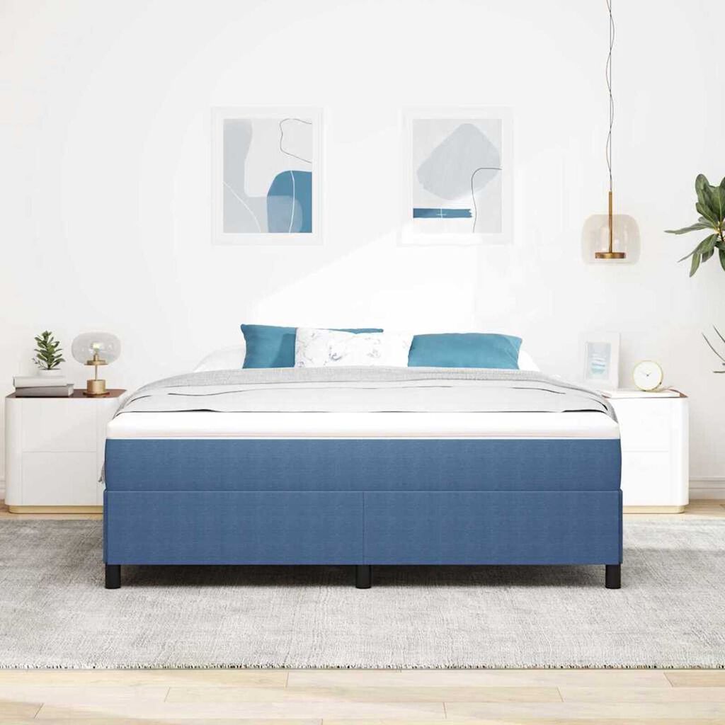 vidaXL Σκελετός Κρεβατιού Μπλε 180 x 200 cm Βελούδο