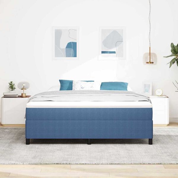 vidaXL Σκελετός Κρεβατιού Μπλε 180 x 200 cm Βελούδο