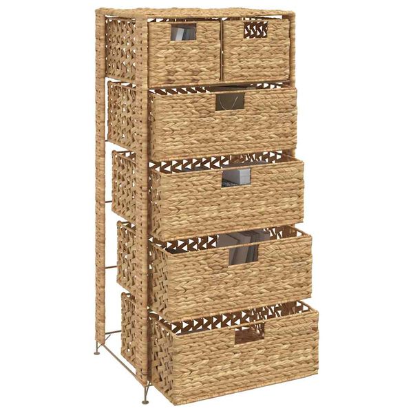 vidaXL Συρταριέρα με 6 Καλάθια 47 x 37 x 100 εκ. από Υάκινθο του Νερού