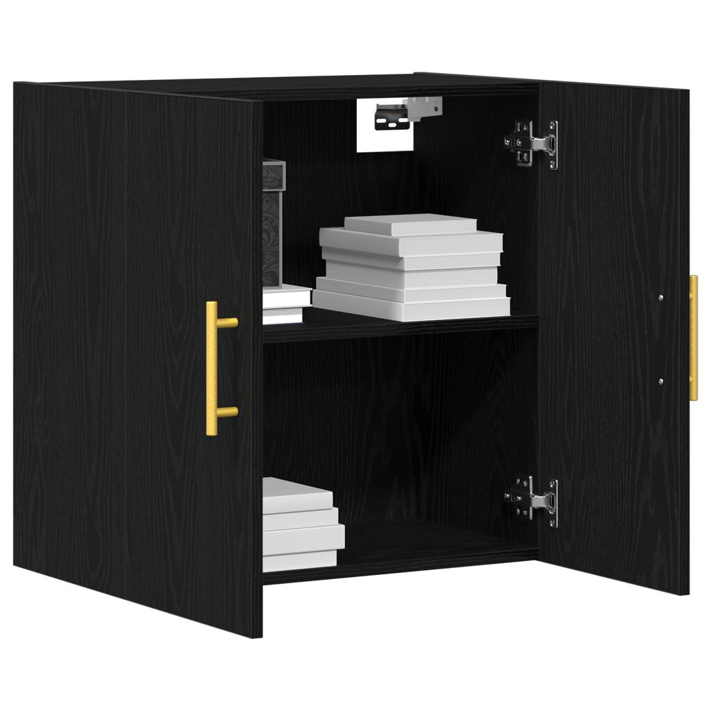 vidaXL Ντουλάπα Τοίχου Μαύρη Δρυς 60x31x70 εκ. Κατασκευασμένο ξύλο