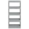vidaXL Βιβλιοθήκη/Διαχωρ. Χώρου Γκρι Sonoma 60x30x135 εκ Επεξεργ. Ξύλο
