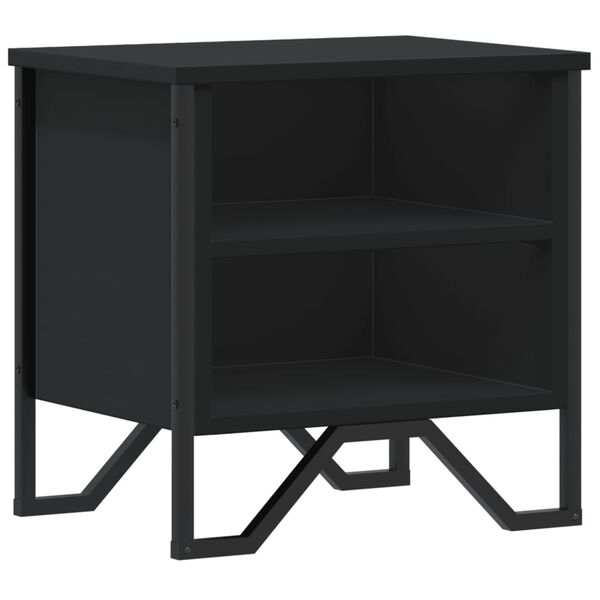 vidaXL Κομοδίνο Μαύρο 40 x 30 x 40 εκ. από Επεξεργασμένο Ξύλο