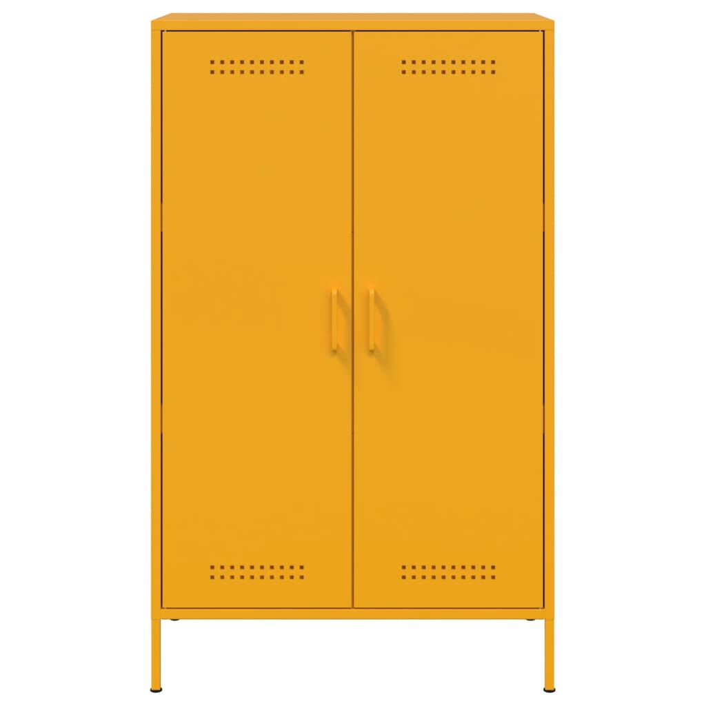 vidaXL Ντουλάπι Μουσταρδί 68x39x113 εκ. από Ατσάλι