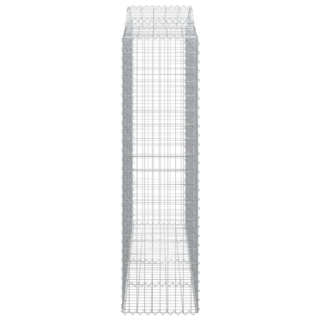 vidaXL Συρματοκιβώτια Τοξωτά 2 τεμ. 200x50x180/200 εκ. Γαλβαν. Ατσάλι