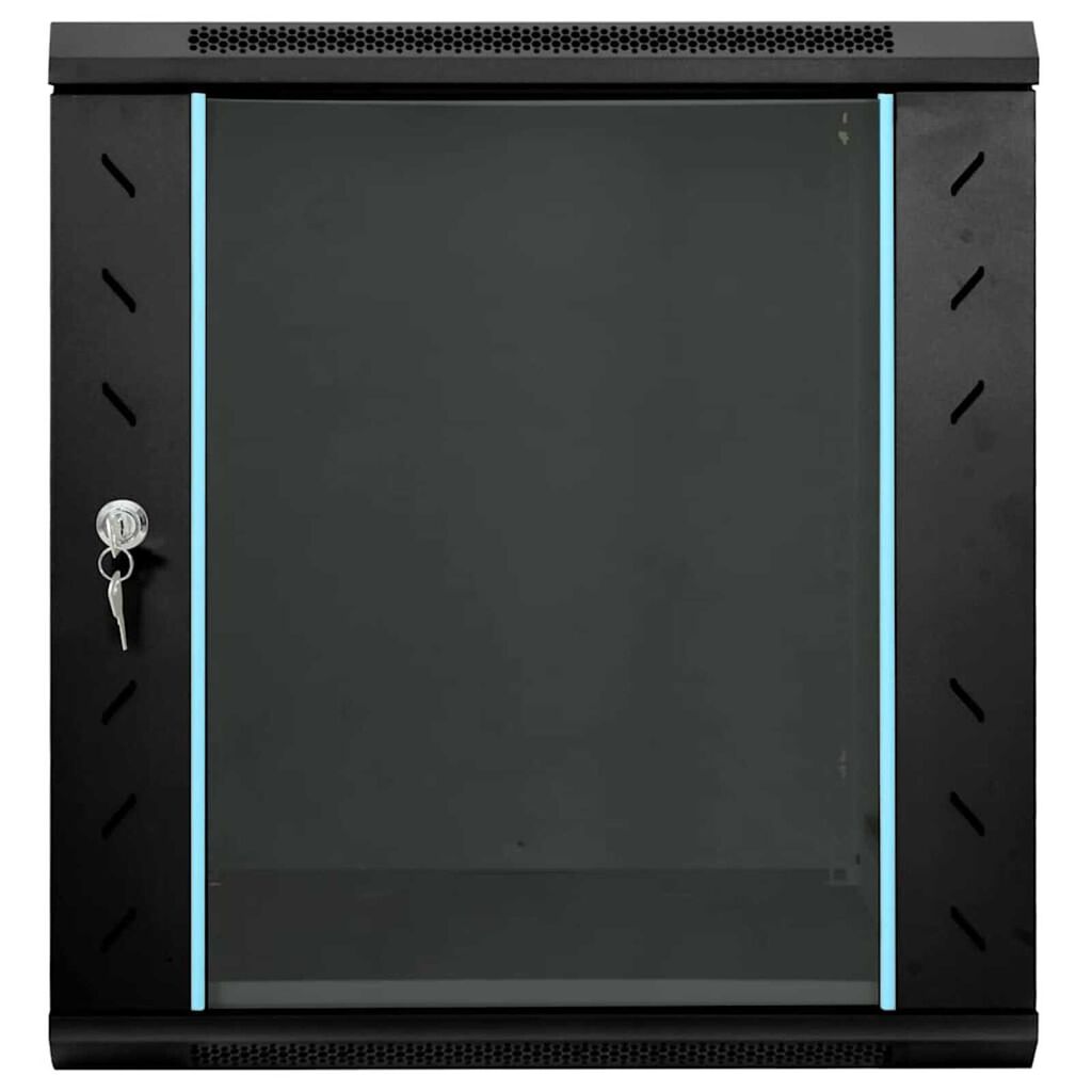 vidaXL Ντουλάπα δικτύου με αποθήκευση Μαύρο 60 x 45 x 65 εκ Ατσάλι