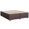 vidaXL Κρεβάτι Boxspring με Στρώμα Σκούρο Καφέ 180x200 εκ Υφασμάτινο