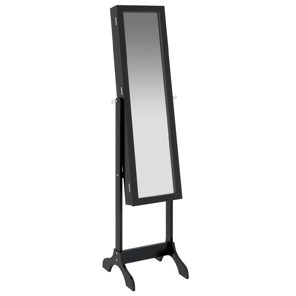 vidaXL Καθρέφτης Επιδαπέδιος Μαύρος 34 x 37 x 146 εκ.