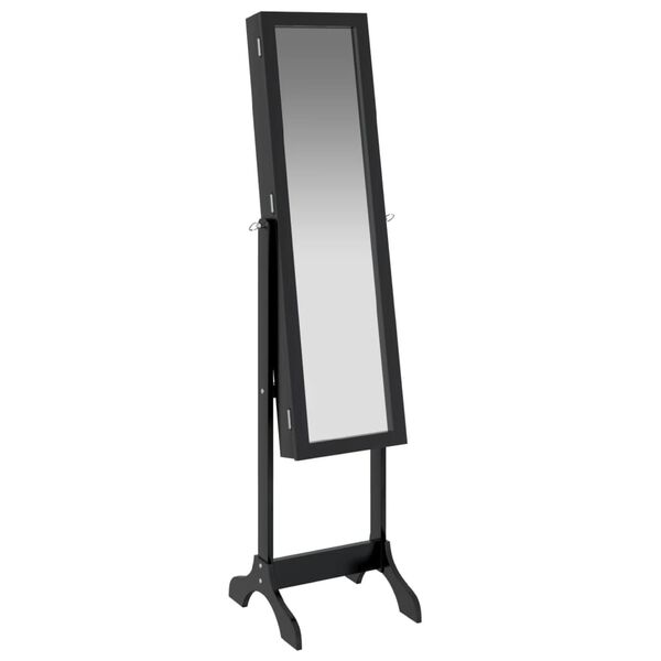 vidaXL Καθρέφτης Επιδαπέδιος Μαύρος 34 x 37 x 146 εκ.