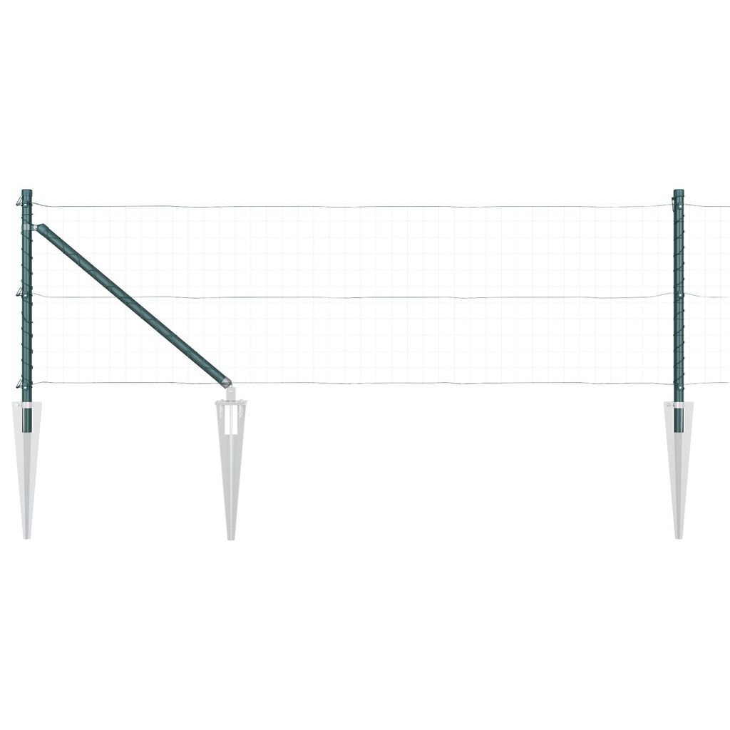 vidaXL Πόposts με Spike 26 τεμάχια Ø32 mm 120 cm Επικαλυμμένο Χάλυβα