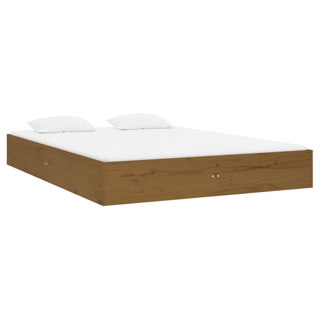vidaXL Πλαίσιο Κρεβατιού Μελί 135 x 190 εκ Ξύλο Πεύκου Double