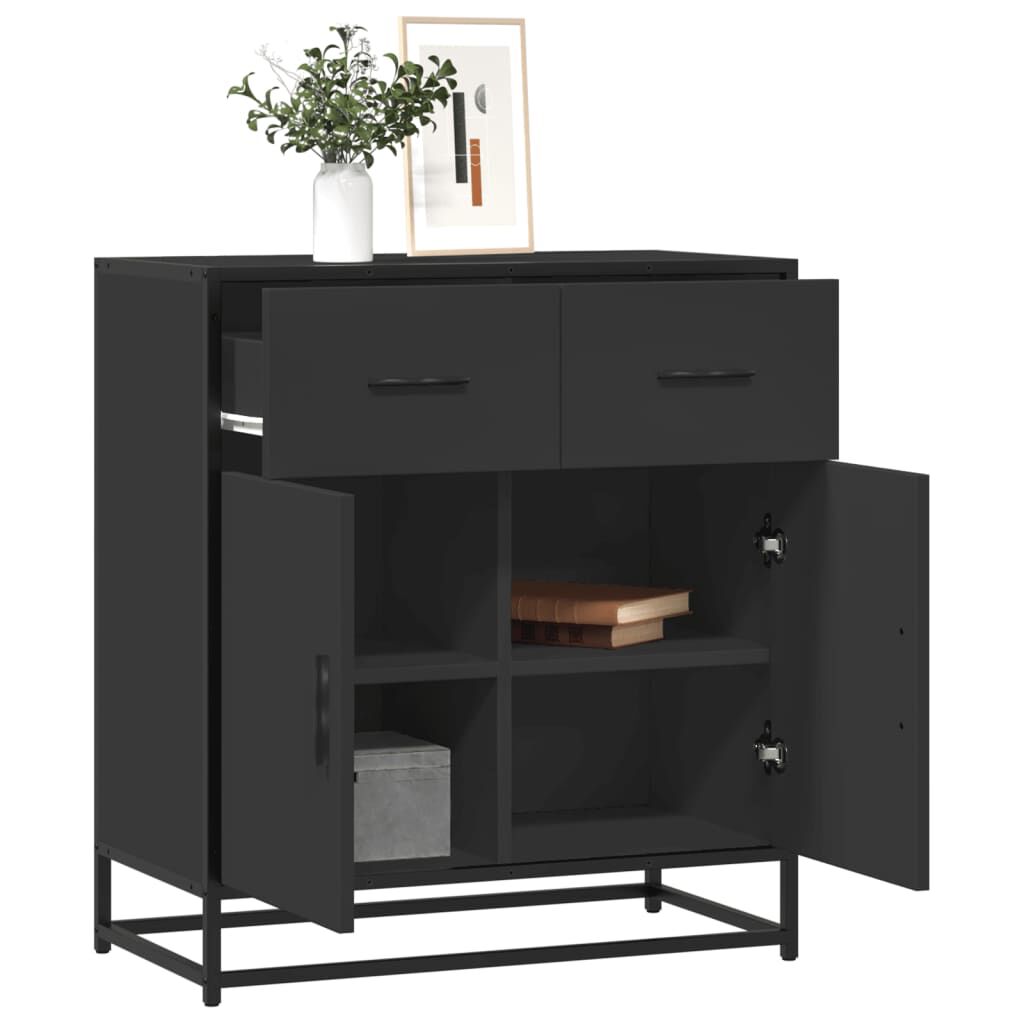 vidaXL Συρταριέρα Μαύρο 68x35x76 cm Κατασκευασμένο ξύλο