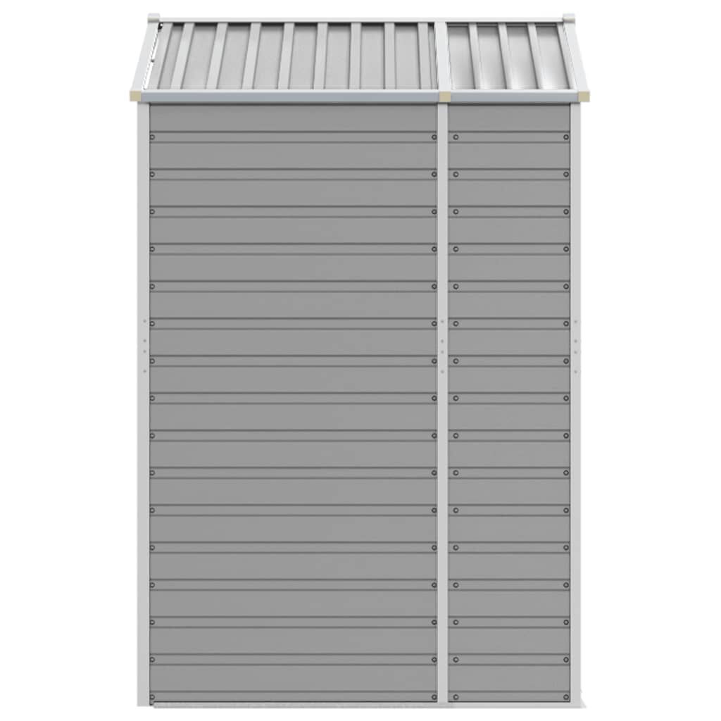 vidaXL Αποθήκη Κήπου Ανοιχτό Γκρι 191x130x198 εκ. Γαλβανισμένο Ατσάλι