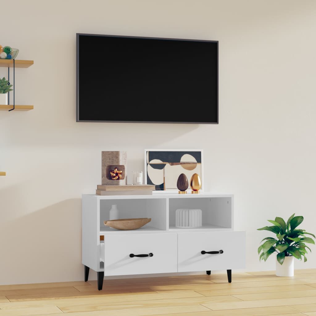 vidaXL Έπιπλο Τηλεόρασης Λευκό 80 x 36 x 50 εκ. από Επεξεργασμένο Ξύλο