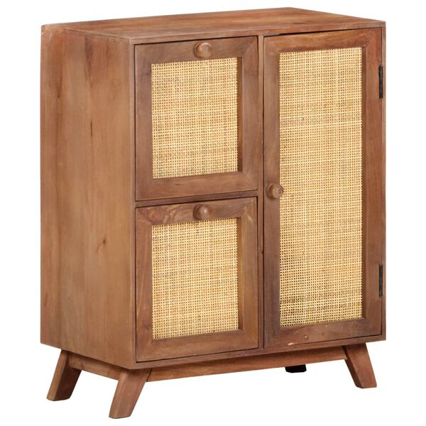 vidaXL Ντουλάπι 60 x 35 x 75 εκ. από Μασίφ Ξύλο Μάνγκο