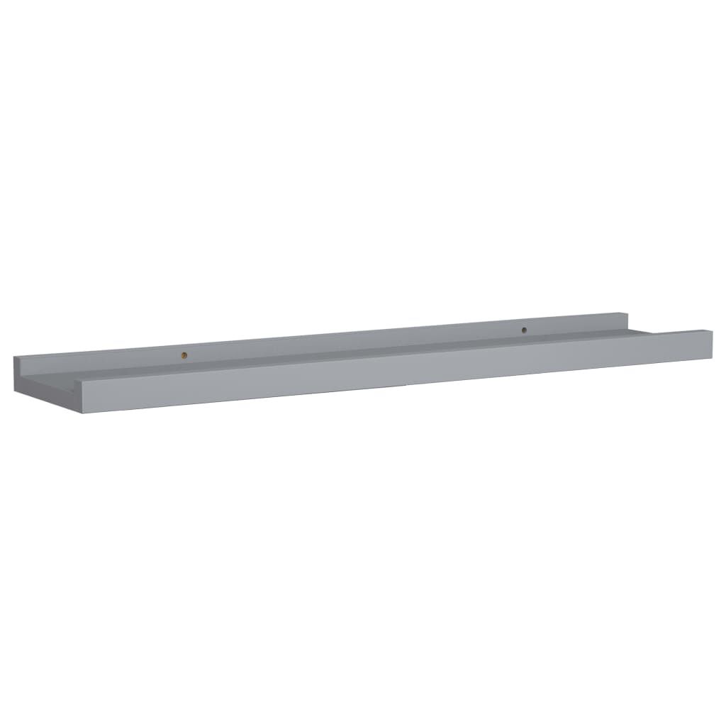vidaXL Ράφια για Κορνίζες 2 τεμ. Γκρι 60 x 9 x 3 εκ. από MDF