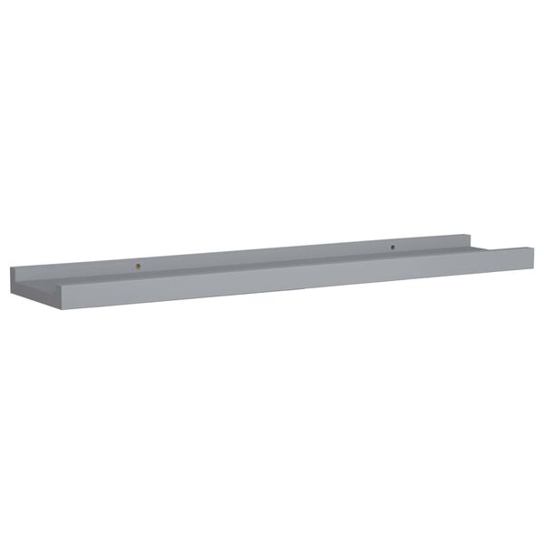 vidaXL Ράφια για Κορνίζες 2 τεμ. Γκρι 60 x 9 x 3 εκ. από MDF