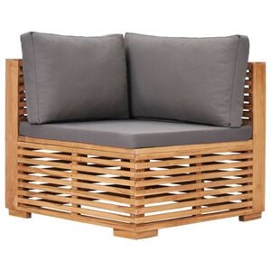 vidaXL &Kappa;&alpha;&nu;&alpha;&pi;έ&sigmaf; &Kappa;ή&pi;&omicron;&upsilon; &Gamma;&omega;&nu;&iota;&alpha;&kappa;ό&sigmaf; &alpha;&pi;ό &Mu;&alpha;&sigma;ί&phi; &Xi;ύ&lambda;&omicron; Teak &mu;&epsilon; &Gamma;&kappa;&rho;&iota; &Mu;&alpha;&xi;&iota;&lambda;ά&rho;&iota;