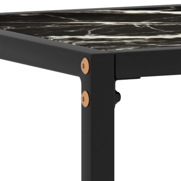 vidaXL Τραπέζι Κονσόλα Μαύρο 100 x 35 x 75 εκ. από Ψημένο Γυαλί