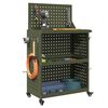 vidaXL Καρότσι εργαλείων με ράφι Λαδί 65 x 35 x 111 εκ Κρύα χάλυβας