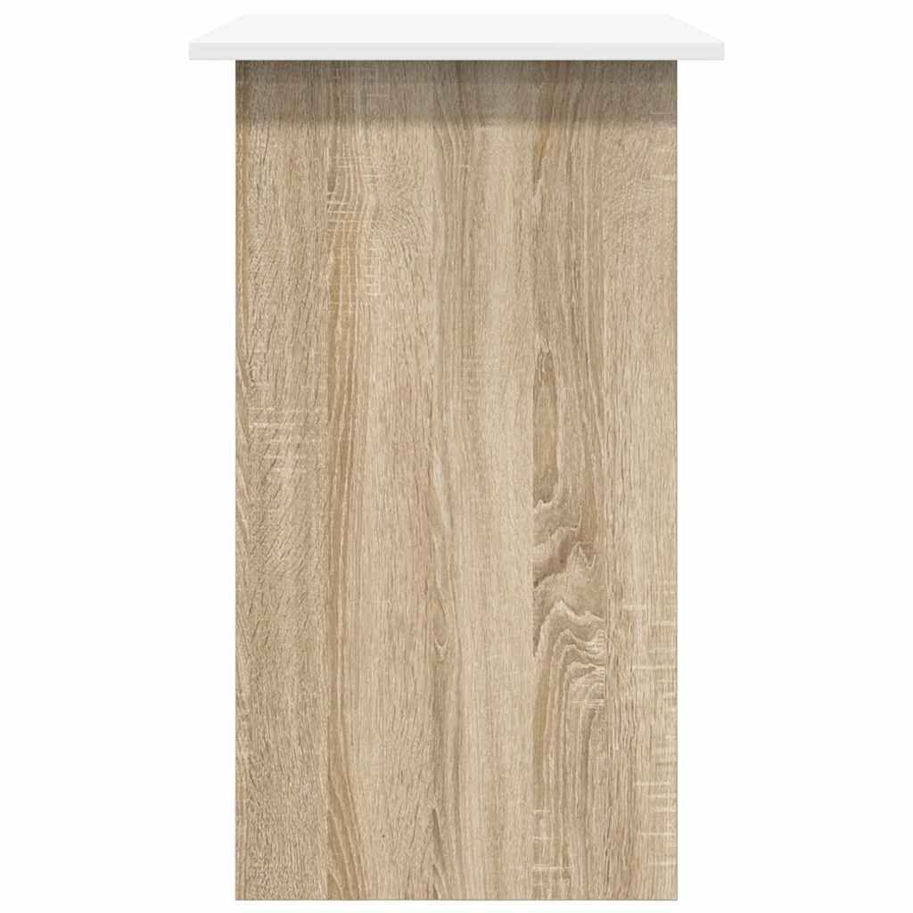 vidaXL Γραφείο Λευκό / Sonoma Δρυς 80 x 45 x 74 εκ. από Μοριοσανίδα