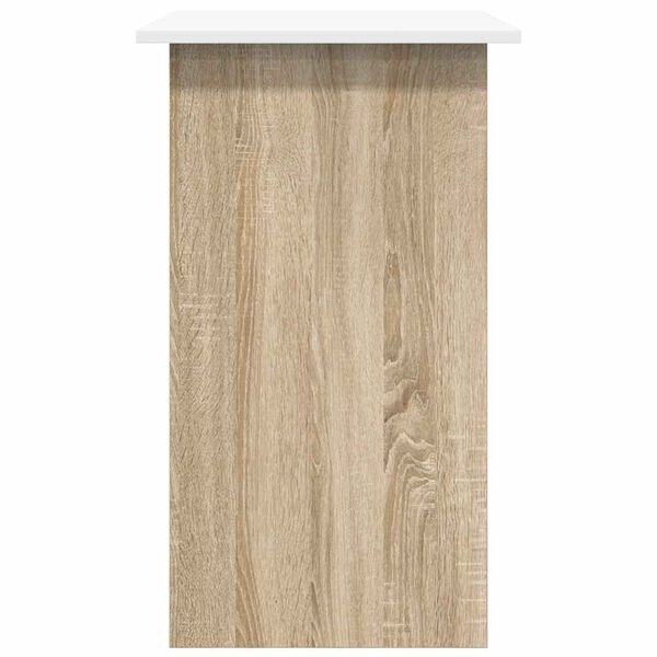 vidaXL Γραφείο Λευκό / Sonoma Δρυς 80 x 45 x 74 εκ. από Μοριοσανίδα