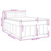 vidaXL Κρεβάτι Boxspring με Στρώμα Ανοιχτό Γκρι 140x190 εκ. Υφασμάτινο