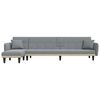 vidaXL Καναπές Κρεβάτι Γωνιακός Αν. Γκρι 275x140x70 εκ. Υφασμάτινος