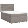 vidaXL &Kappa;&rho;&epsilon;&beta;ά&tau;&iota; Boxspring &mu;&epsilon; &Sigma;&tau;&rho;ώ&mu;&alpha; Taupe 140x200 &epsilon;&kappa;. &Upsilon;&phi;&alpha;&sigma;&mu;ά&tau;&iota;&nu;&omicron;