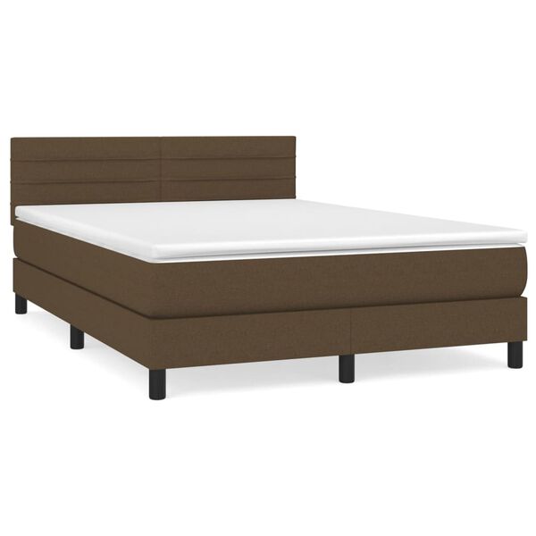 vidaXL &Kappa;&rho;&epsilon;&beta;ά&tau;&iota; Boxspring &mu;&epsilon; &Sigma;&tau;&rho;ώ&mu;&alpha; &Sigma;&kappa;&omicron;ύ&rho;&omicron; &Kappa;&alpha;&phi;έ 140x190 &epsilon;&kappa;. &Upsilon;&phi;&alpha;&sigma;&mu;ά&tau;&iota;&nu;&omicron;
