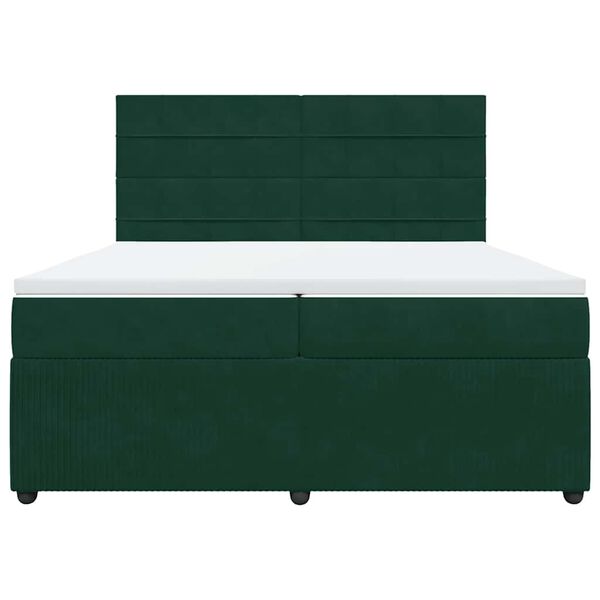 vidaXL &Kappa;&rho;&epsilon;&beta;ά&tau;&iota; Boxspring &mu;&epsilon; &Sigma;&tau;&rho;ώ&mu;&alpha; &Sigma;&kappa;&omicron;ύ&rho;&omicron; &Pi;&rho;ά&sigma;&iota;&nu;&omicron; 200x200&epsilon;&kappa;. &Beta;&epsilon;&lambda;&omicron;ύ&delta;&iota;&nu;&omicron;