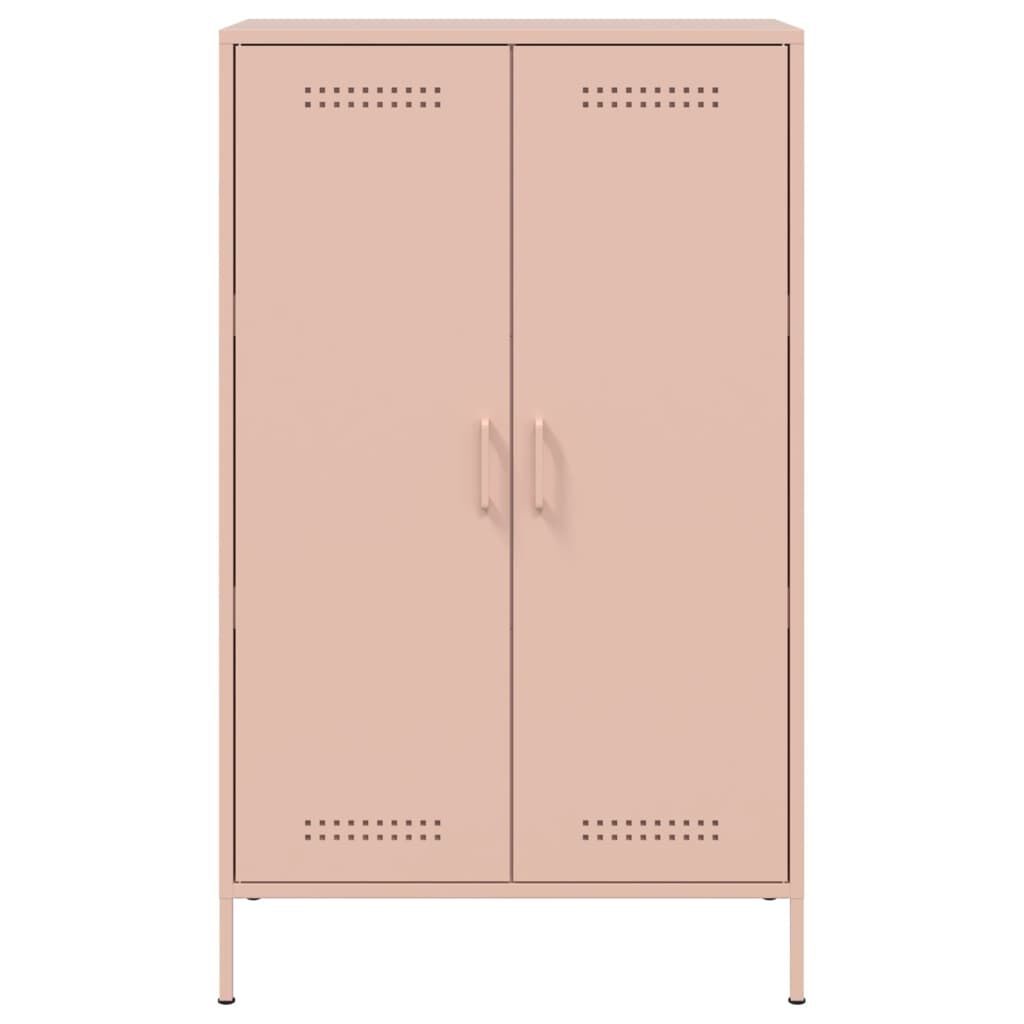 vidaXL Ντουλάπι Ροζ 68x39x113 εκ. από Ατσάλι