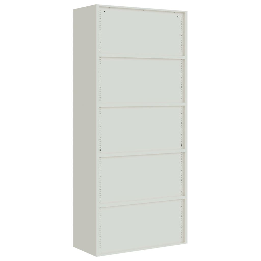 vidaXL Αρχειοθήκη Ανοιχτό Γκρι & Σκούρο Γκρι 90x40x200 εκ. Ατσάλινη