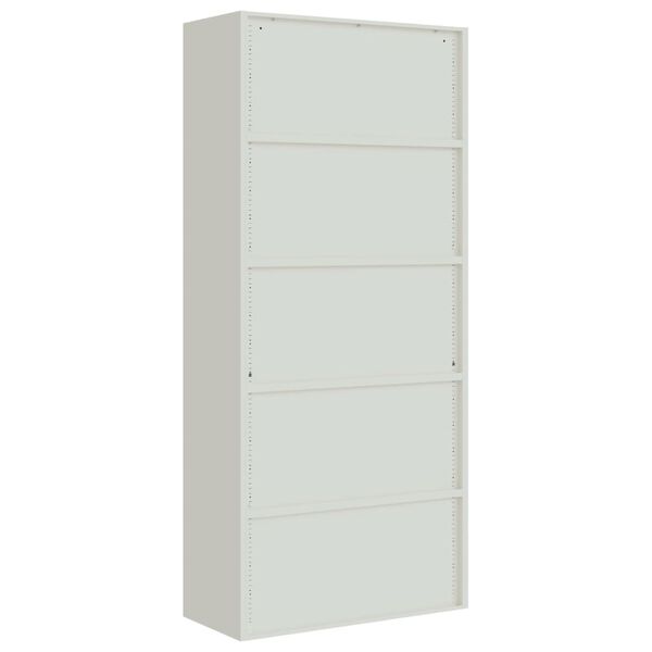 vidaXL Αρχειοθήκη Ανοιχτό Γκρι & Σκούρο Γκρι 90x40x200 εκ. Ατσάλινη